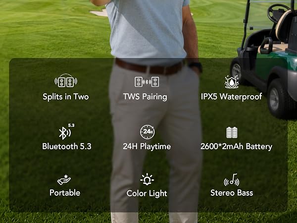 magnetic golf speaker golf speaker magnetic speaker for golf cart golf bluetooth speaker
