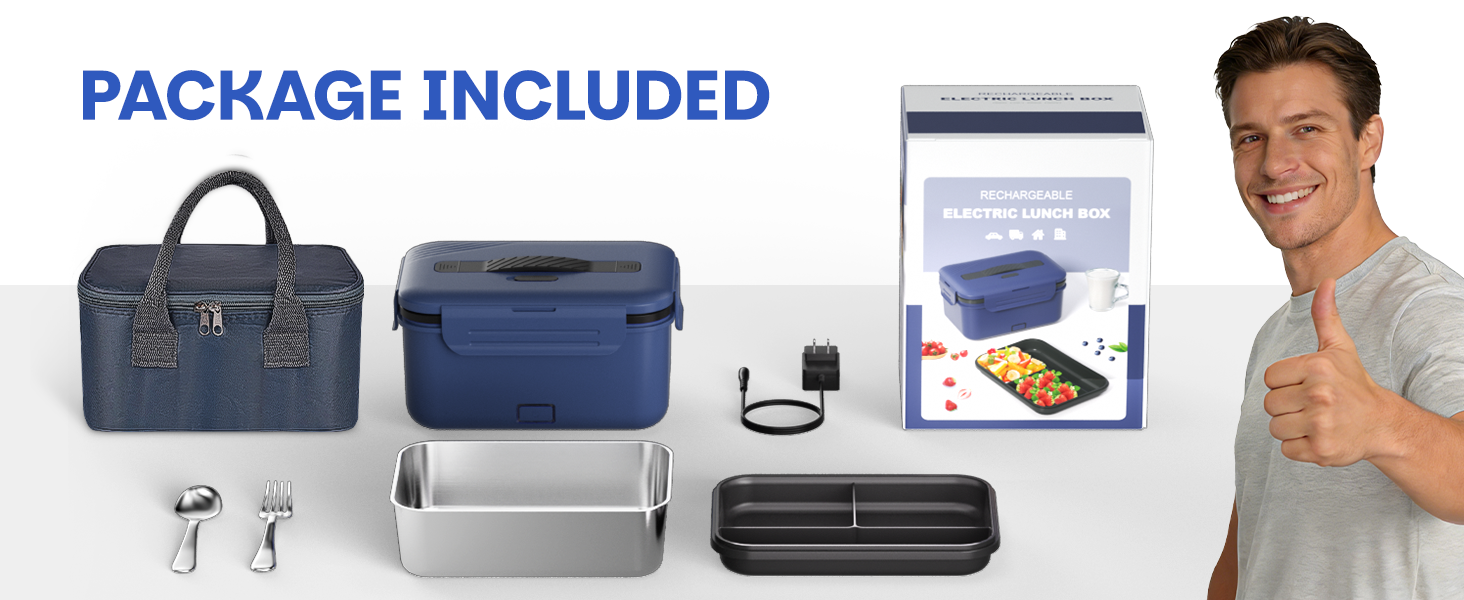 lonchera eléctrica portátil lunch box for men