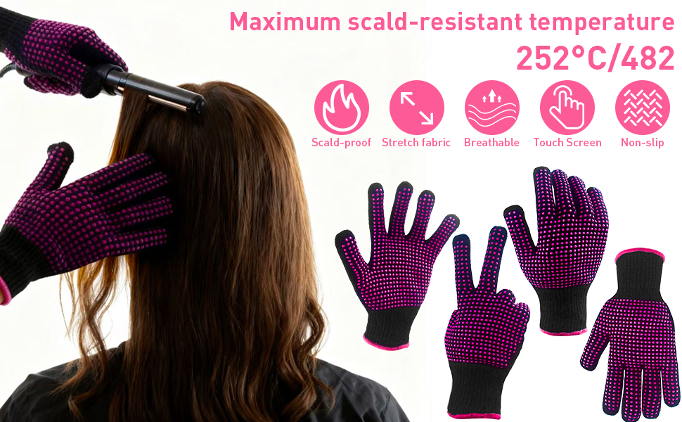 4 Pieces Heat Resistant Gloves with Silicone Bumps