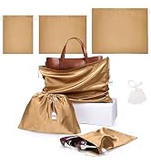 Ewen 3pcs Satin Drawstring Storage Pouch in Small Medium Large Sizes, Dustproof Packing Bag with ...
