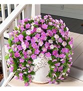 ZFProcess 2 Pack Artificial Hanging Flowers, Fake Flowers Hanging Plant Violet Flower, Artificial...