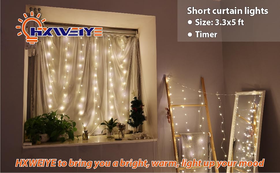 96L Short Curtain Fairy Lights