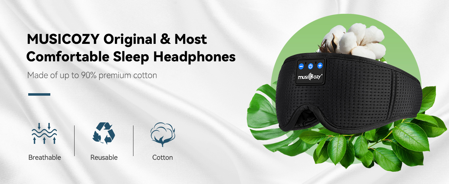 sleep headphones bluetooth sleep eye mask headphones headband for side sleepers cool gadgets gift