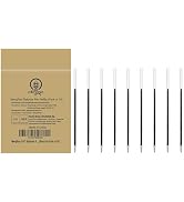 MengRan 3.85'' Ballpoint Ink Pen Refills for Click Pens, 1 mm Medium Point Tip, (Refills-Black in...