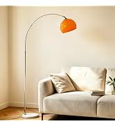 LOZNDA Arc Floor Lamp, Mid Century Orange Arch Standing Lamps Sunset Retro Arched Floor Lamp Curv...