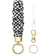 Junyuerly Stretchy Wristlet Keychain,Cute Key Chain for Car Keys,Scrunchie Key Ring Bracelet for ...