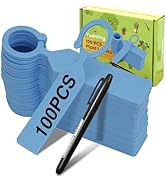 Plant Labels Yuanling 100Pcs Plastic Waterproof Plant Tree Tags Nursery Garden Markers for Indoor...