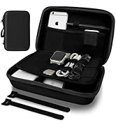 MeloSync Hard Travel Electronic Organizer Case for Power Bank Chargers Cables USB Flash Drive SD ...
