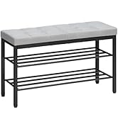 HOOBRO Shoe Bench, Entryway Storage Bench with Cushion, Shoe Rack for Entryway, 29.5