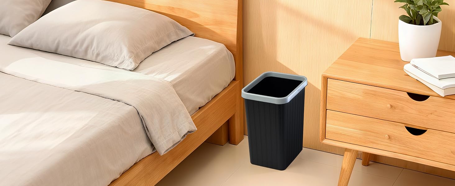 compact square trash can