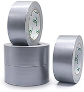 4 Rolls Silver Duct Tape Multi Pack, Heavy Duty Duct Tape Roll Crafts, 1.88inch x 33 Yards, BOMEI...