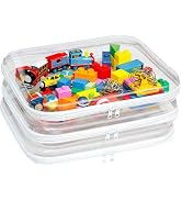 PGAXM 3PCS Clear Hard Plastic Zipper Case, Double Zippers Hard Pouch, Portable Travel Organizer B...