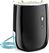 Dehumidifiers for Home,Posdry 27 OZ(800ml) Small Auto Shut off Dehumidifiers with Drain Hose,Port...