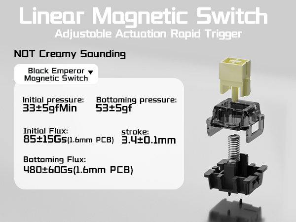 Magnetic Switch rapid trigger light up keyboard