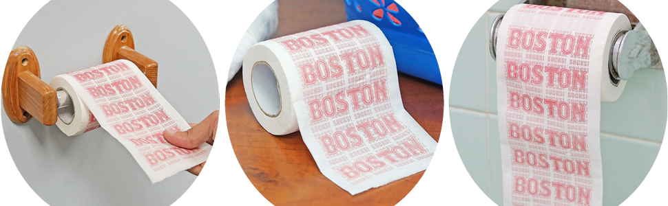 Fairly Odd Novelties Boston Sucks Novelty Toilet Paper