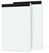 Zaviko Graph Paper Pad 8.5 x 11, 2 Pack, 4x4 Graph Ruled, Grid Paper Pad 8-1/2" x 11", Blueprint ...