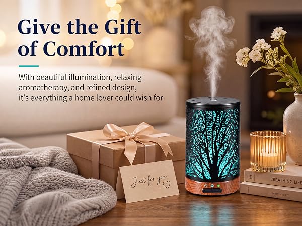Essential Oil Diffuser - 150ML Metal Aromatherapy Diffuser for Essential Oils with 7 Colors