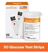 GLUCO-CARE Glucose Test Strips 50/bx, High Acuracy and Fast Results, Diabetes/Sugar Testing