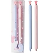 Kaco POPUP Gel Ink Pens 2 Pieces Sakura Series Black Ink Pens 0.5mm Fine Point
