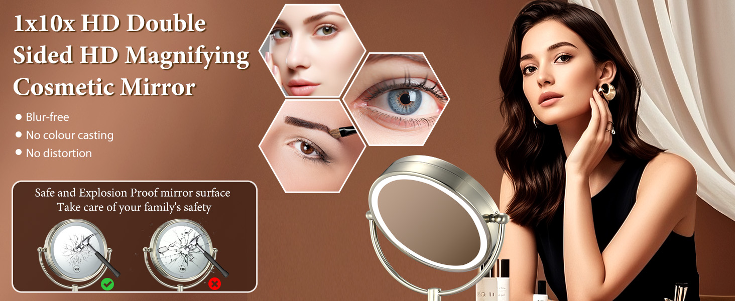 lighted makeup mirror