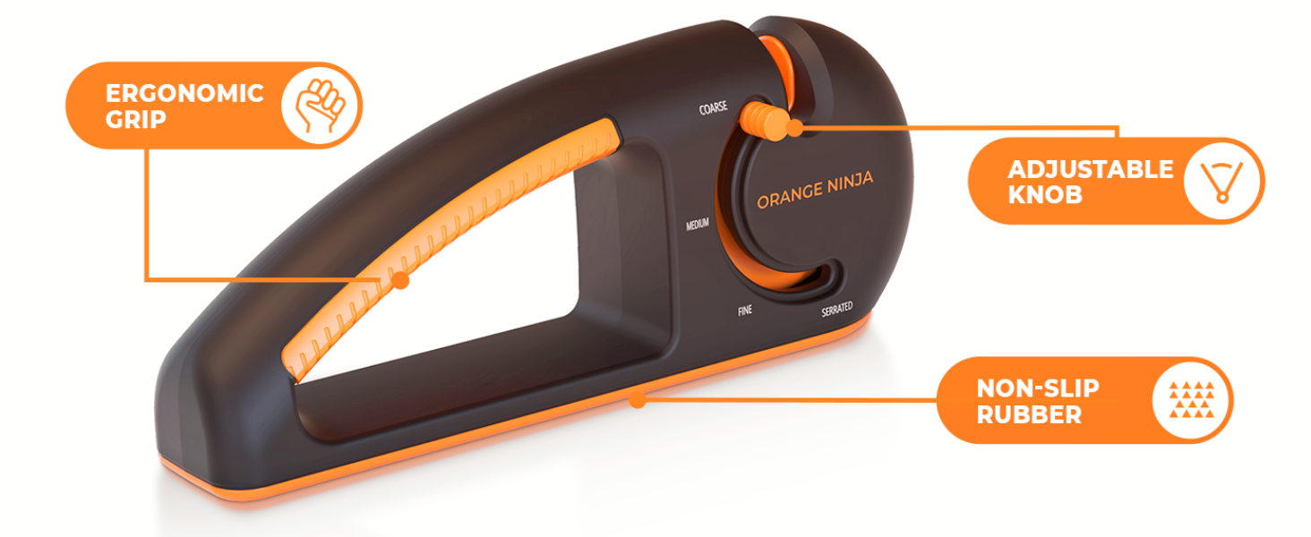 Orange Ninja Knife Sharpener afilador de cuchillos amolador de cuchillos manual afilador de