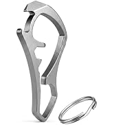 PJYTAC Titanium Carabiner 2.3"/2.7" Bottle Opener Keychain Multi-Tool Clip | Lightweight & Heavy ...