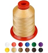 1000 Meters FIVEIZERO Extra Strong Upholstery Thread,Cream Bonded Nylon Thread for Denim Leather,...