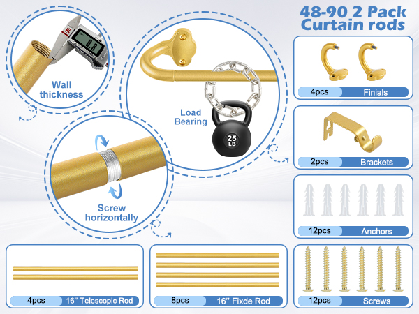 adjustable blackout curtain rods for windows 48 to 84 window curtain rod wrap around curtain rod 7ft