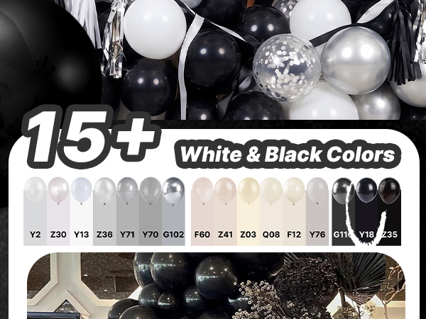 PartyWoo Black Balloons