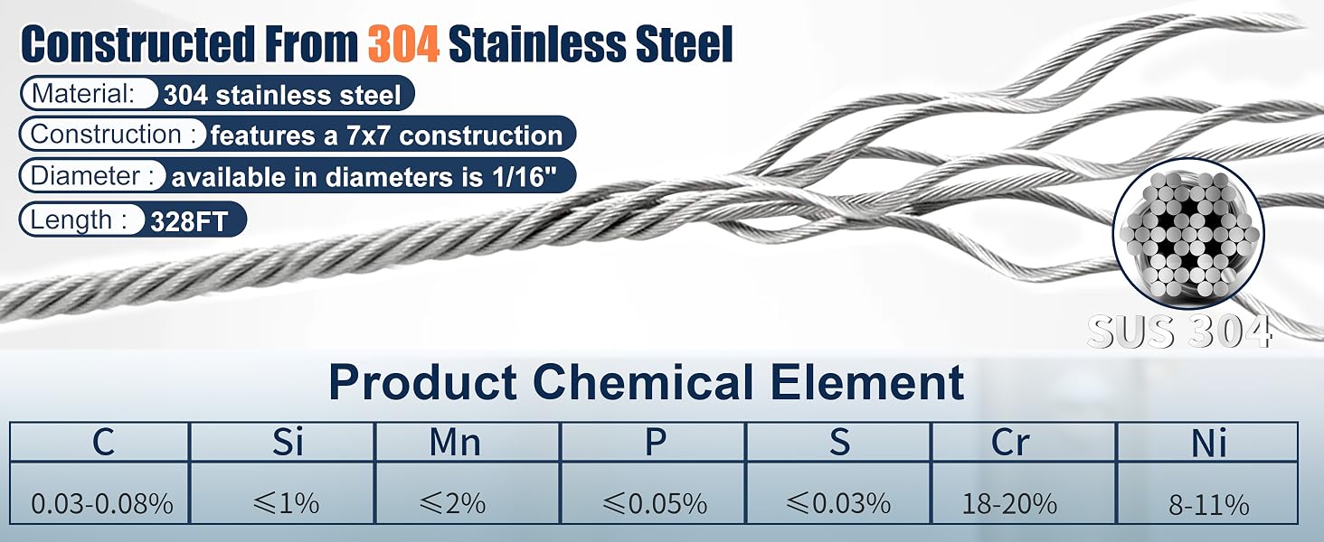 1/16 Inch Wire Rope