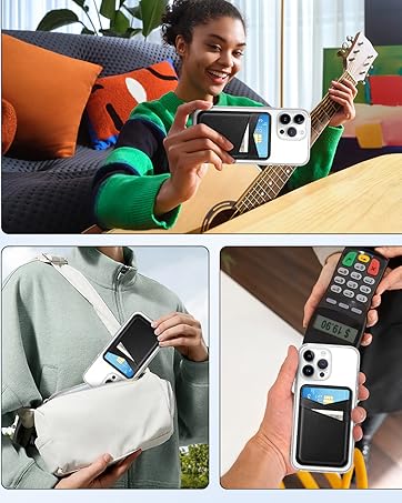 phone wallet card holder for phone case sticky iphone stick on small credit card pocket