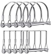 Leadrise 10 Pcs PTO Shaft Locking Pin Safety Coupler Pin 1/4 Inch Diamete in 2 Shapes of Square a...