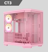 Vetroo CT3 ATX Mid-Tower Gaming Computer PC Case, Dual Chamber Panoramic Tempered Glass, Supports...