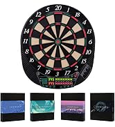 Dartboard Electronic Dart Board 13.5" Dart Board Electronic Scoreboard Darts Plastic Tips for Ele...