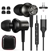 USB C Earbuds for iPhone 17 Pro Max Air 16 16e 15 Type C Earphone for iPad A16 10 Magnetic Wired ...