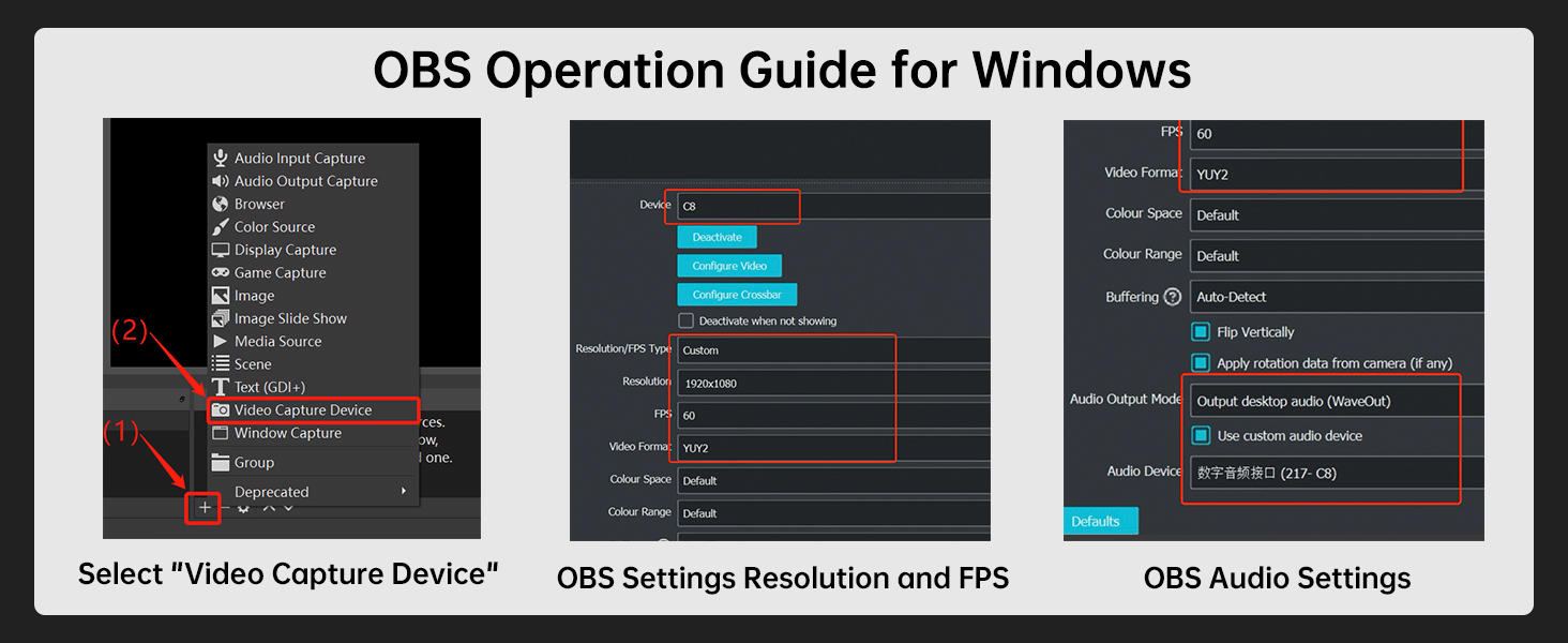 OBS Operation Guide for Windows