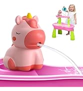 weirtoya Water Table Pump for Toddlers, Unicorn Toys Battery Powered Pump for Water Table Cordles...