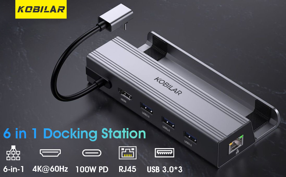 Kobilar 6 in 1 Docking Station