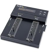 StarTech.com Standalone Dual Bay M.2 SATA/NVMe Duplicator/Eraser, HDD/SSD Cloner/Wiper for M.2 PC...