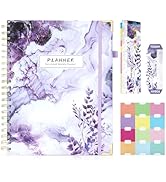Ospelelf Academic Planner Undated Daily Spiral Binding Weekly Monthly Hardcover Planners with Sti...