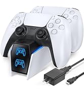OIVO PS5 Controller Charger PS5 Accessories Kits with Fast Charging AC Adapter, Controller Chargi...