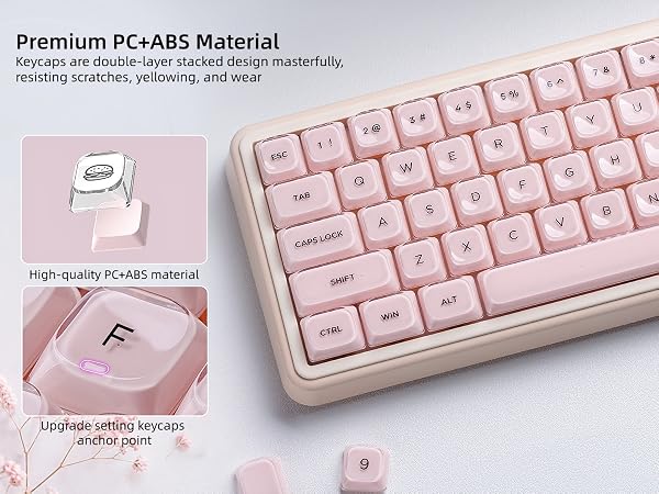 Jelly Low Profile Keycaps Shine Through Keycaps