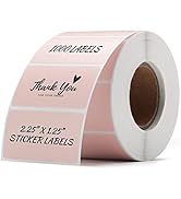 OFFNOVA 2.25" x 1.25¡± Thermal Direct Labels, Roll of 1500 Pink Stickers Labels for Barcode, Addr...