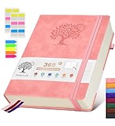 PERCUN A4 Lined Journal Notebook,365 Page Large Leather Journals for Writing Women Men,Hardcover ...