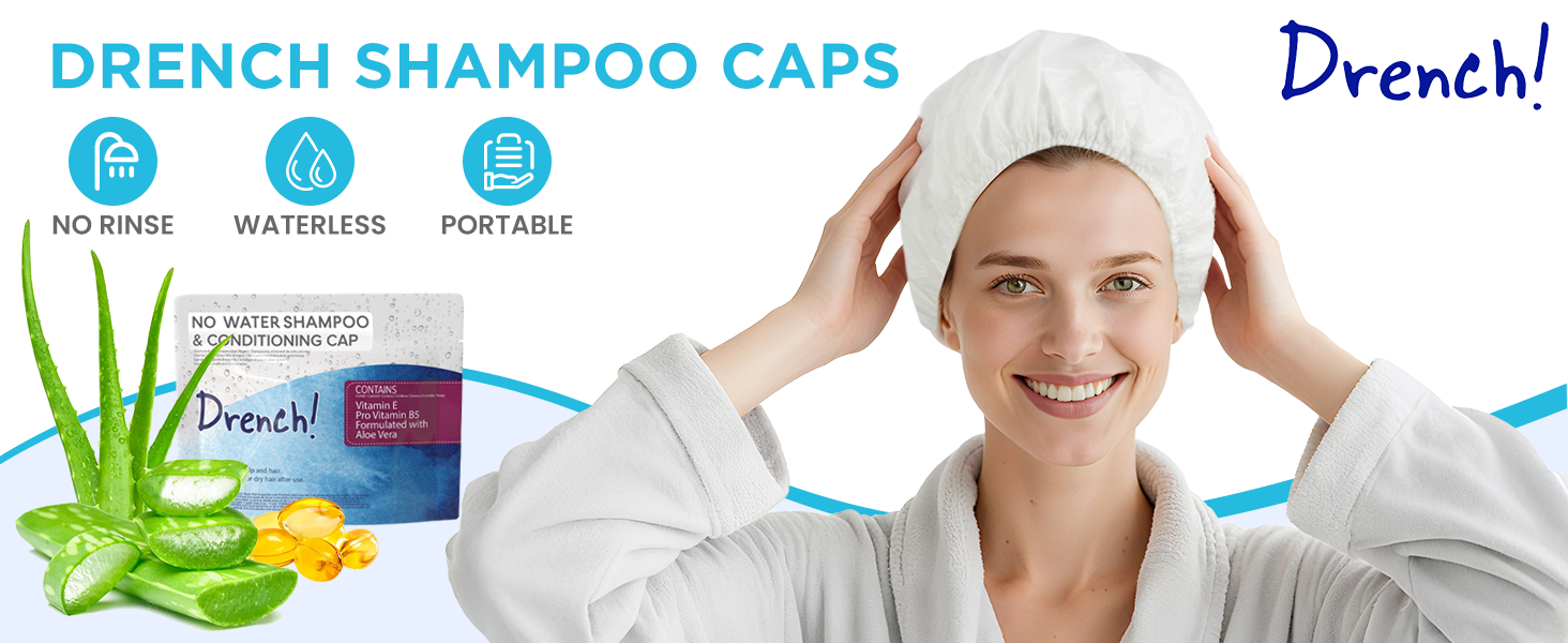 B07CVJLPNX - Drench Shampoo Caps 6 Pack