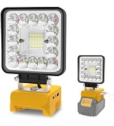 T-SUN 55W Work Light, Cordless light for Dewalt 18V/20V Battery, Portbale Work Light with 3 Modes...