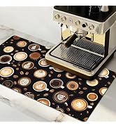 Dish Drying Mat Large Coffee Mat Absorbent Drying Mat for Kitchen Counter Coffee Bar Accessories ...