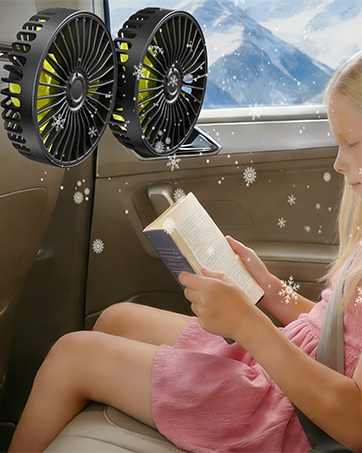 Dual Backseat Fan for Car Backseat