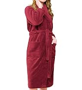 Cotton Paradise Mens and Womens Robe, Warm Fleece Unisex Bathrobes, Plush Couple Robes