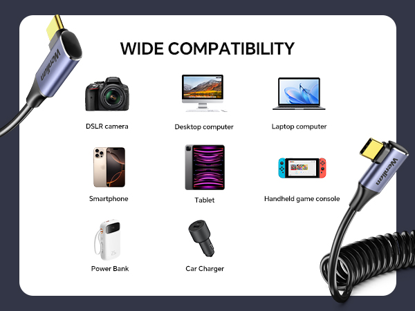 USB C Colied Cable